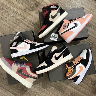 Giày thể thao Jordan 1 cao cổ JD1 Hồng, xanh loang, cam đào, cam đất milan cực chất nam nữ FullBoxBill