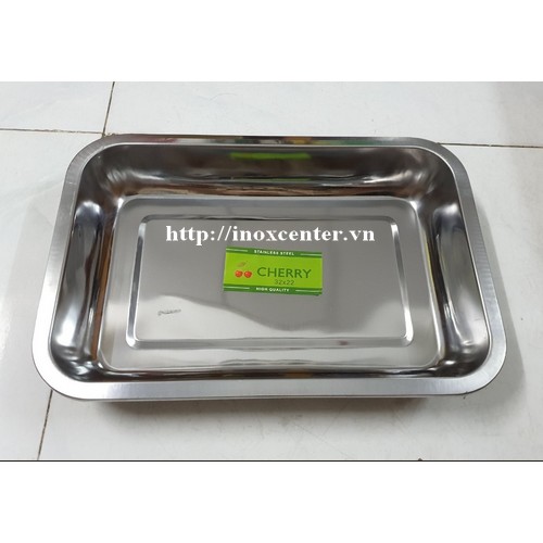 Khay mâm inox sâu – Mâm sâu hình chữ nhật đựng thức ăn, buffet đủ size
