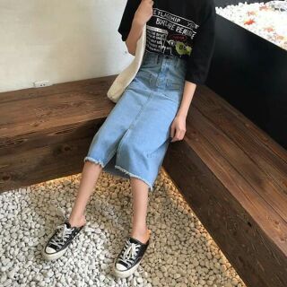 💋 Chân Váy Jean Dài