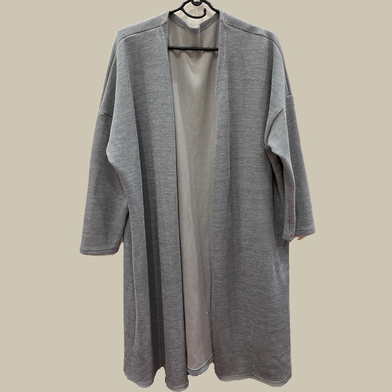 Áo cảdigan dáng dài màu xám phong cách thu đông ulzzang | BigBuy360 - bigbuy360.vn