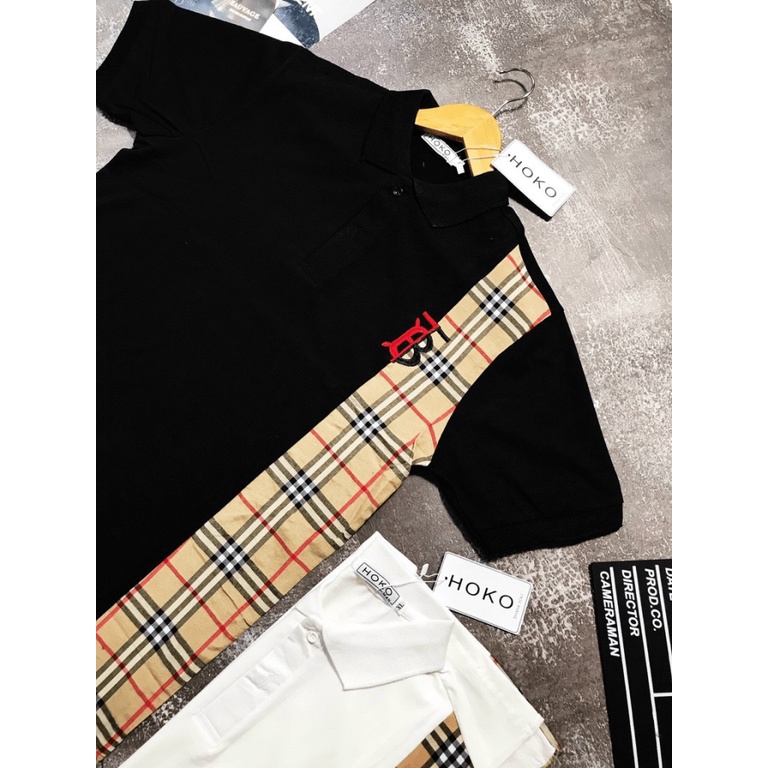 ÁO THUN NAM PHỐI HAI MÀU KEM VIỀN CARO ĐẸP SANG ĐẲNG CẤP