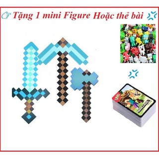 Combo kiếm cup rìu minecraft kim cương