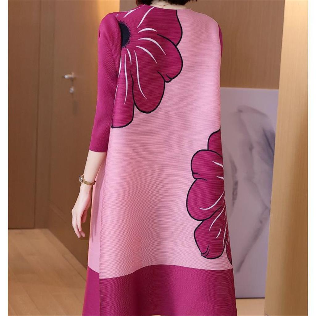 Đầm Xếp Ly Dáng Rộng 2022 Thời Trang Mùa Xuân Cho Nữ