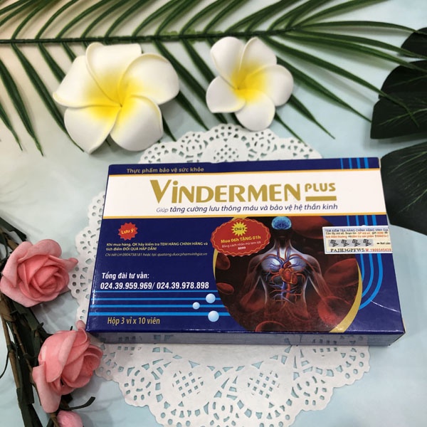 Vindermen Plus  - Ngăn ngừa tê bì tay chân, tăng cương lưu thông máu - hộp 30 viên - Vinh Gia