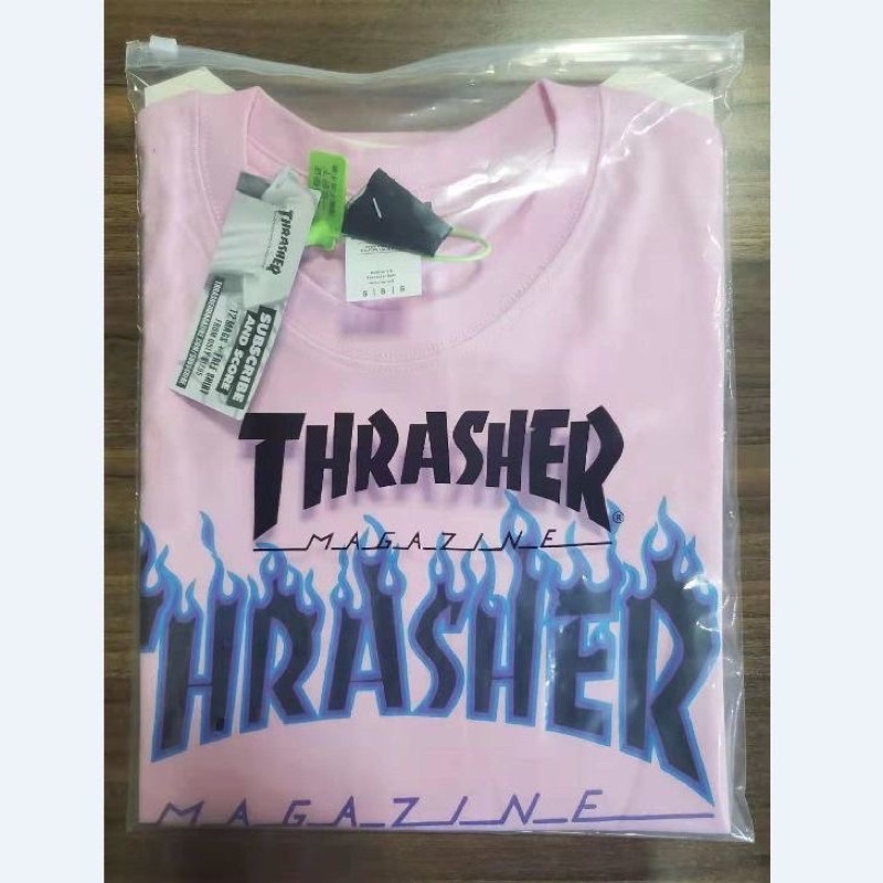Áo Thrasher lửa trắng xanh/ đen xanh