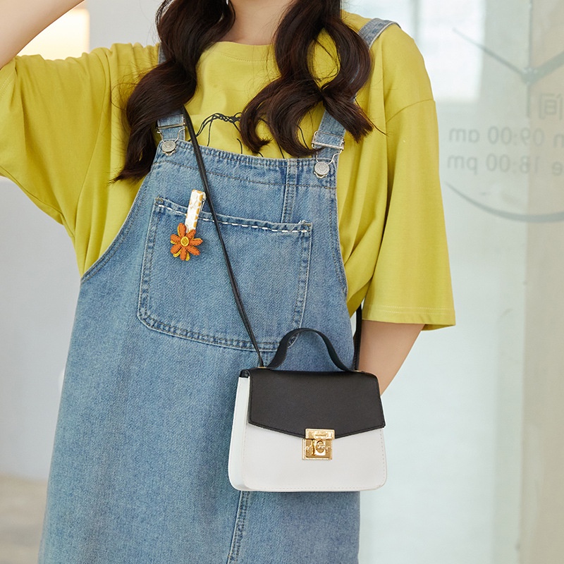 Túi Đeo Vai Hình Vuông Nhỏ Phối Màu Sắc Thời Trang Phong Cách Hàn Quốc Cho Nữ