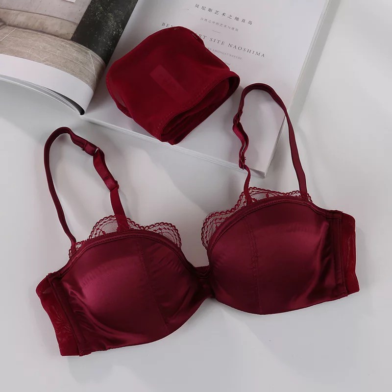 Bộ đồ lót B026 satin W268 mút mỏng có gọng