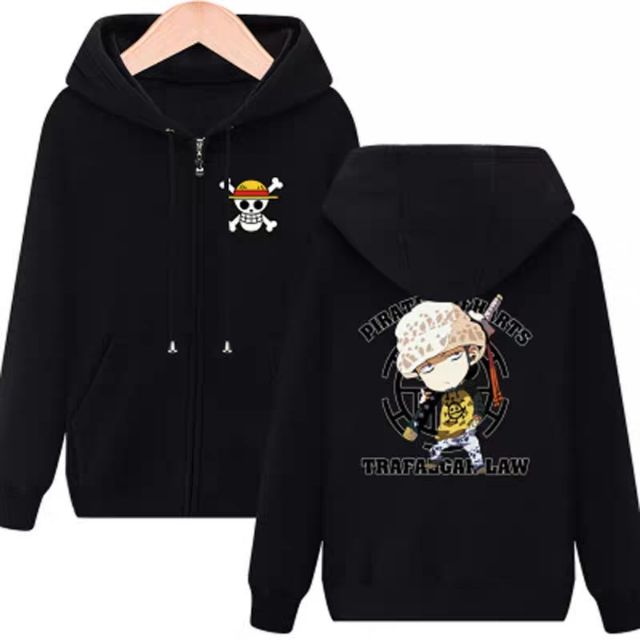 Áo Khoác Law Trafalgar - One Piece Mũ Rơm + Tặng kèm 1 áo thun