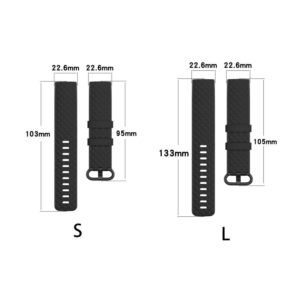 Dây Đeo Thay Thế Chất Liệu Silicon Màu Trơn Cho Fitbit Charge 4 3 Se