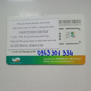 Sim 4g mạng viettel