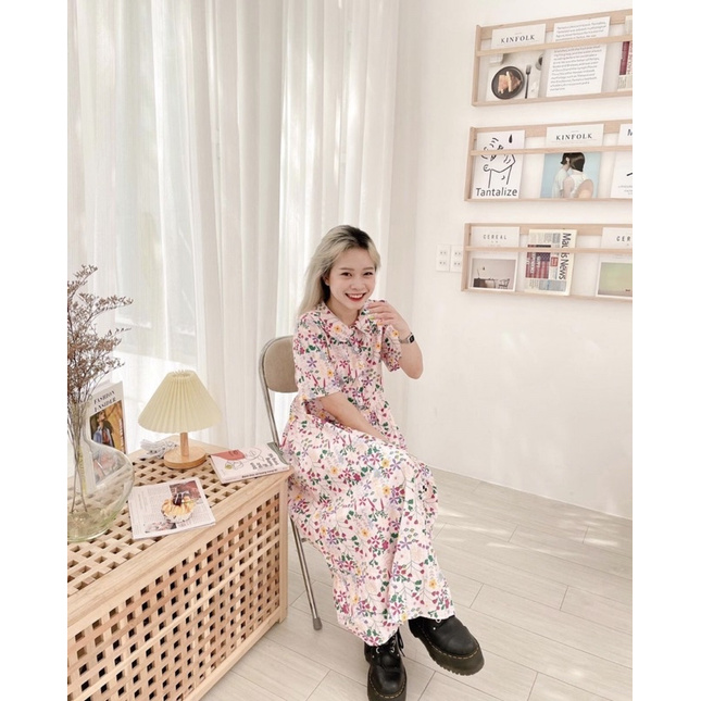 Eunhee Dress - Đầm babydoll dài họa tiết hoa - Remmus.vn | BigBuy360 - bigbuy360.vn