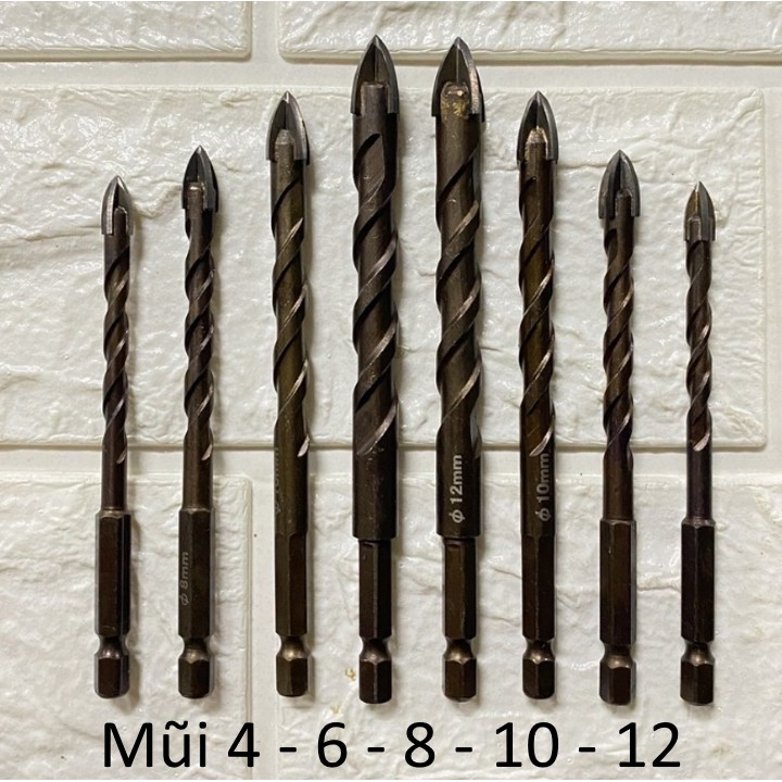 Mũi khoan đa năng - Mũi khoan Gạch men, Thủy tinh, Đá hoa, Bê tông, Tường...