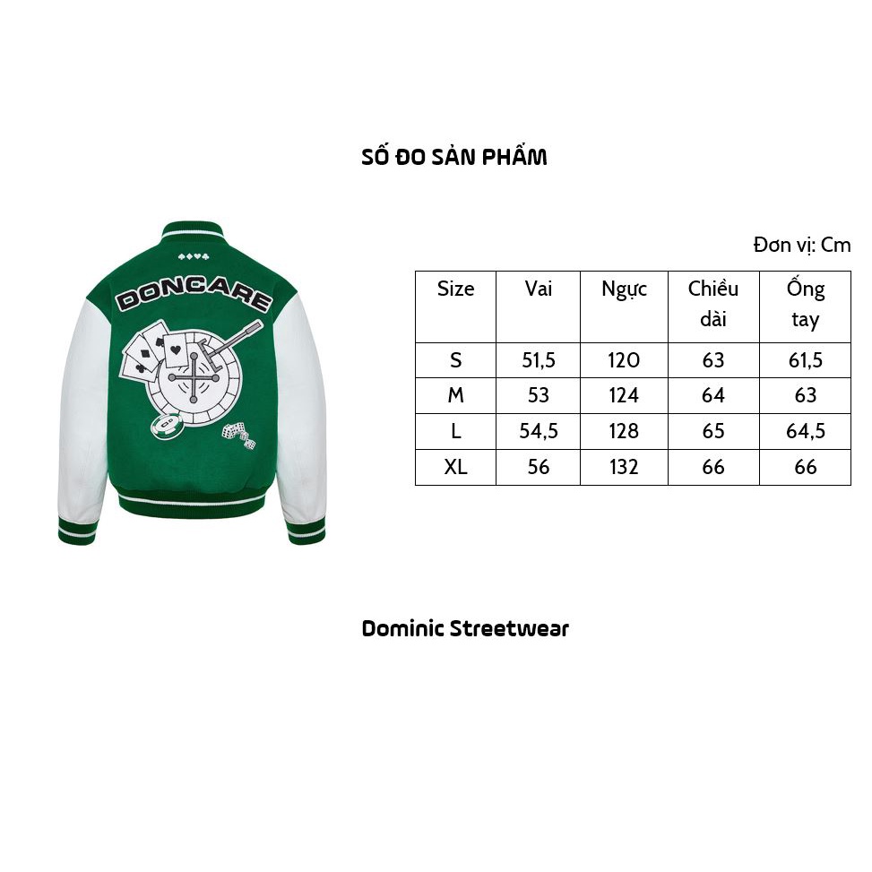 Áo bomber - AFGK - Doncare "The Gambler" Casino Varsity Jacket