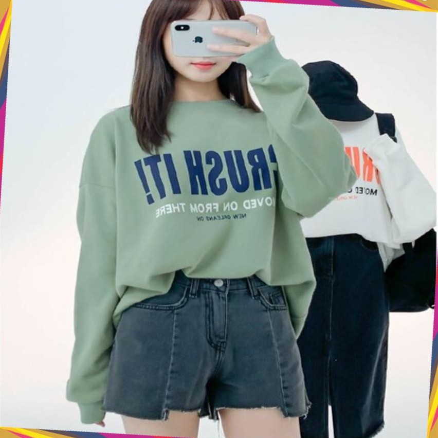 Áo cotton tay dài form rộng cá tính M36