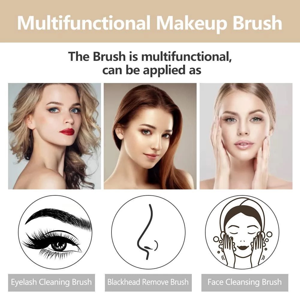 Cọ Vệ Sinh Lông Mi Nối Dài Với Tay Cầm Nhựa Và Kim Sa Giúp Loại Bỏ Mụn Đầu Đen Chăm Sóc Da