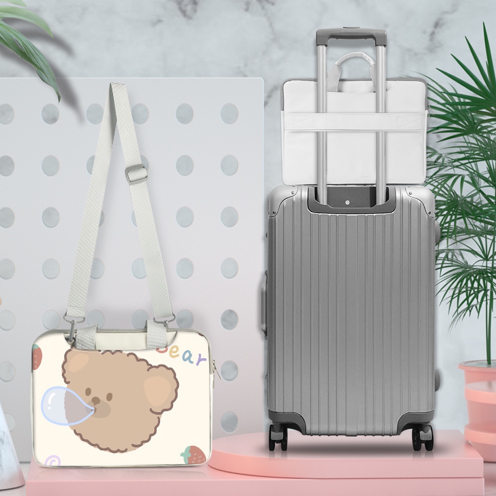 Túi Đựng Laptop 13 / 14 / 15.6 Inch Chống Sốc Không Thấm Nước In Họa Tiết Hoạt Hình Dễ Thương Cho Học Sinh