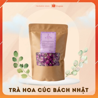 Trà hoa cúc bách nhật loại tím sấy khô tự nhiên còn nguyên bông chất lượng cao giữ được hương thơm màu sắc