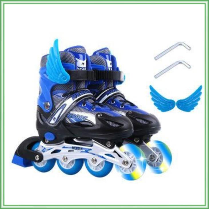 Giày Patin kid Sport giày trượt patin cho trẻ em cao cấp, bánh phát sáng, điều chỉnh size to nhỏ