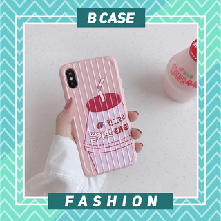 [ Freeship toàn quốc từ 50k ] ỐP lưng HỘP TRÀ SỮA - Ốp Iphone dẻo nổi sọc