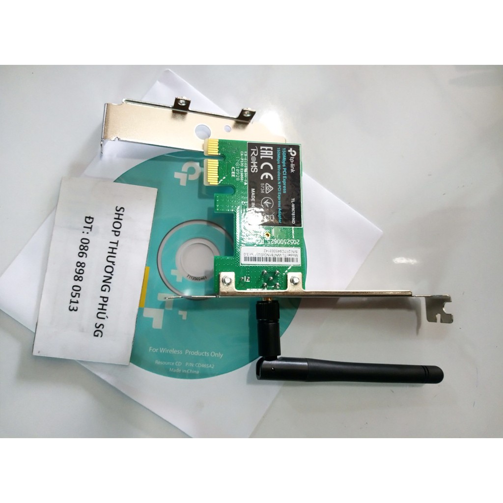 Thiết bị thu wifi Card PCI Express Adapter: TL-WN781ND - Anten rời xoay 180 độ