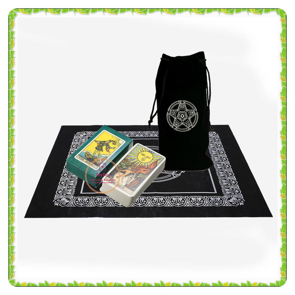 Combo Bộ Bài Tarot Bói Smith Waite Tarot và Túi Nhung Đựng Tarot và Khăn Trải Bàn Tarot ToyToy0071