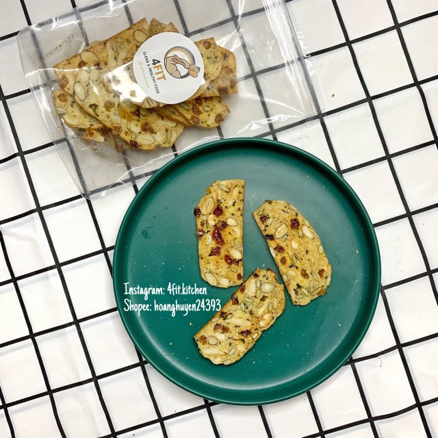 Biscotti Bánh ăn kiêng, Bánh giảm cân siêu hạt 4FIT 200g, 500g | BigBuy360 - bigbuy360.vn