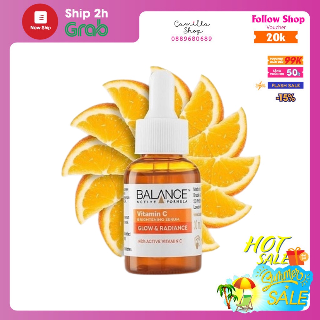 Serum trắng da mờ thâm Balance Active Formula Vitamin C  (30ml)