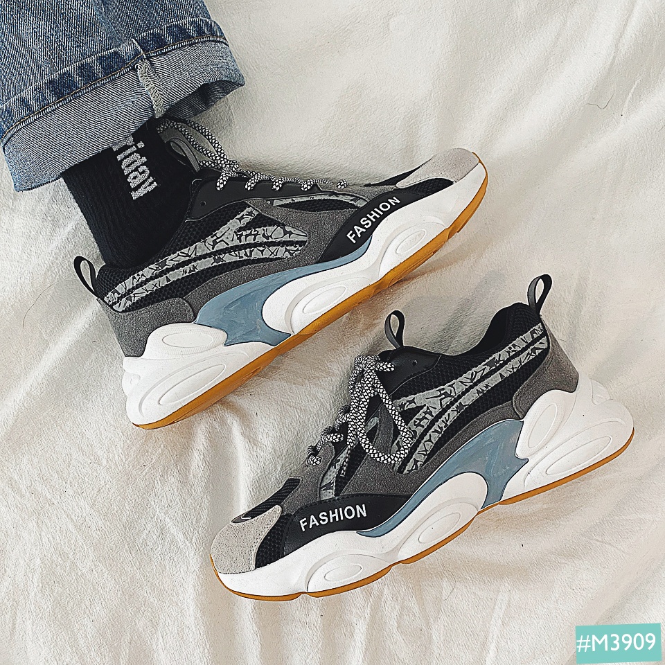 Giày Thể Thao Sneaker Độn Đế Phản Quang MINSU Tăng Chiều Cao Nam M3909 Hàn Quốc Táo Bạo, Phá Cách Cực Chất Khi Đi Chơi