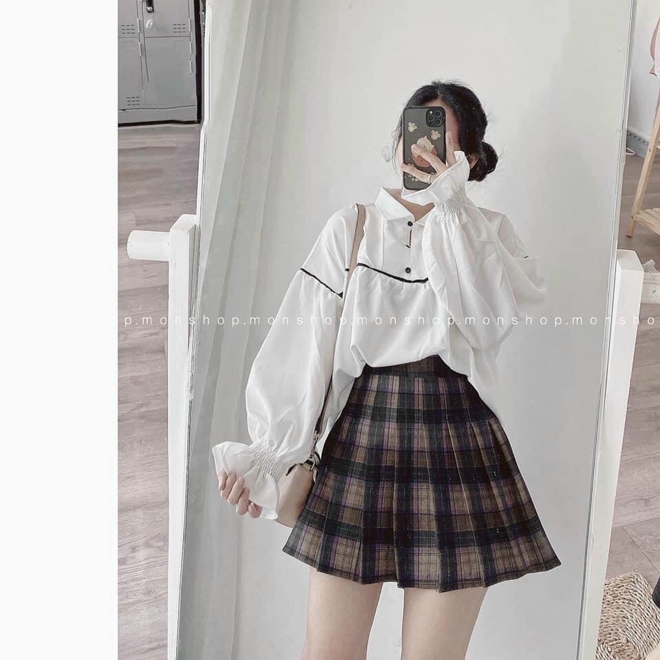 Áo sơ mi babydoll chất vải voan dày dặn- siêu đẹp- giá sĩ- khosigiahuy