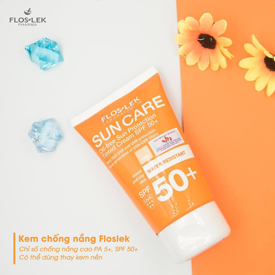 Kem Chống Nắng FLOSLEK Oil Free Sun Protection Tinted Cream SPF50+ 50ml