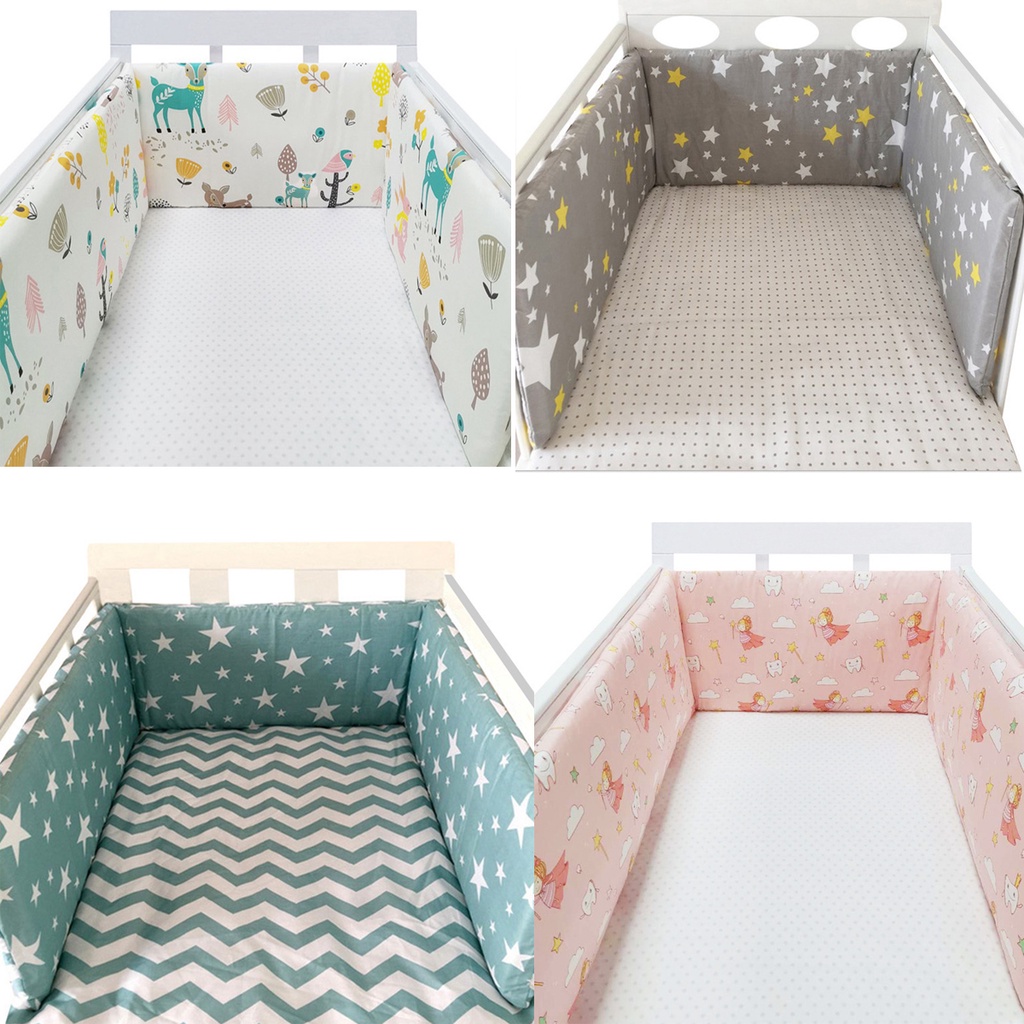 Gối cotton dày dặn viền nôi em bé trang trí phòng ngủ