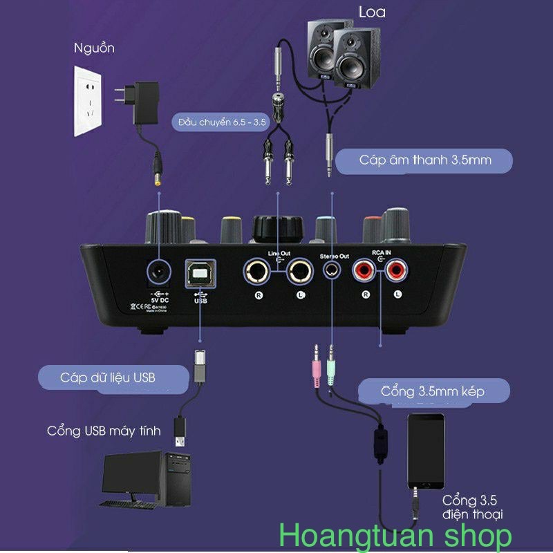 Bộ Sound card âm thanh ICON UPOD PRO( tặng giắc chuyển)