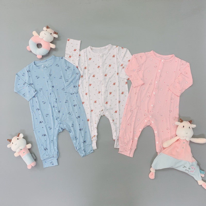 BODY DÀI TAY CÀI GIỮA CHẤT SỢI TRE HÃNG MOON@, MOMMABABY