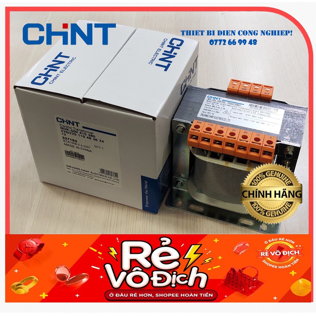 Biến áp cách ly NDK-500VA Chint