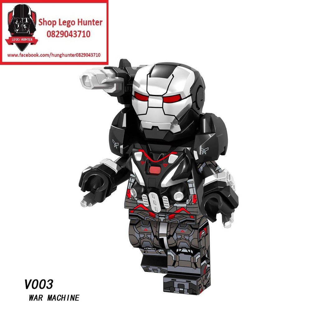 Minifigures Marvel Warmachine đồ chơi lắp ráp mô hình nhân vật siêu anh hùng V 003