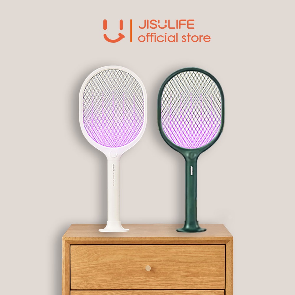 Vợt Muỗi Thông Minh Kiêm Đèn Bắt Muỗi Tự Động Jisulife MS02 - 3 Chức Năng Trong 1 - Điện Áp Cao 2700V - Pin 1800mAh