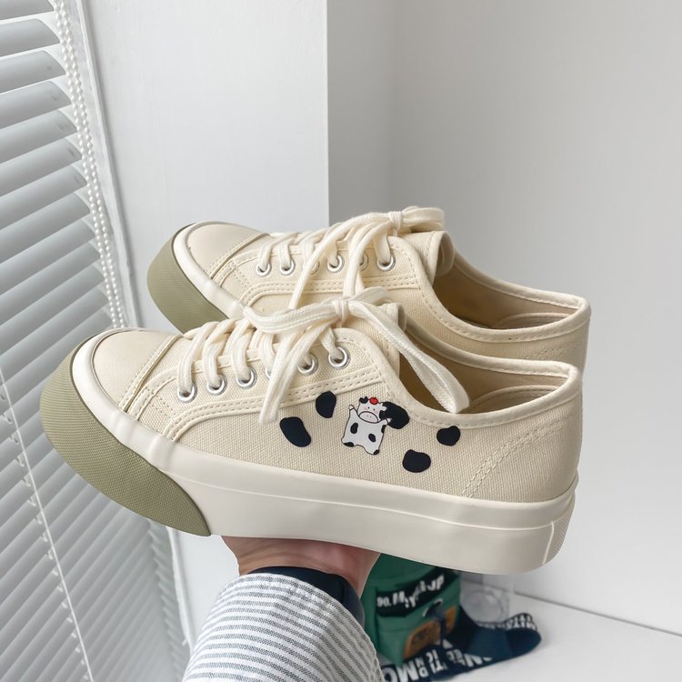 Giày Canvas Nữ Đế Thấp Cột Dây Thời Trang