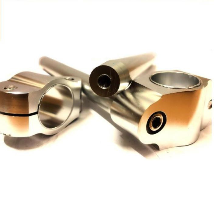 GHI ĐÔNG CLIP ON 33MM 💎 GHI ĐÔNG CAFE RACER -  tay lái nhôm đặc , chống rung