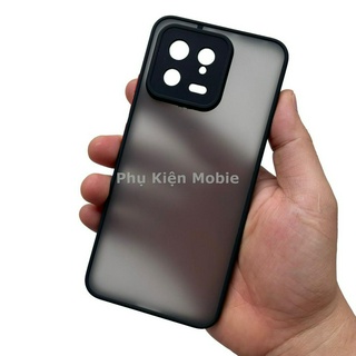 Ốp lưng cứng nhám mờ viền silicon bảo vệ camera cho Xiaomi Mi 13