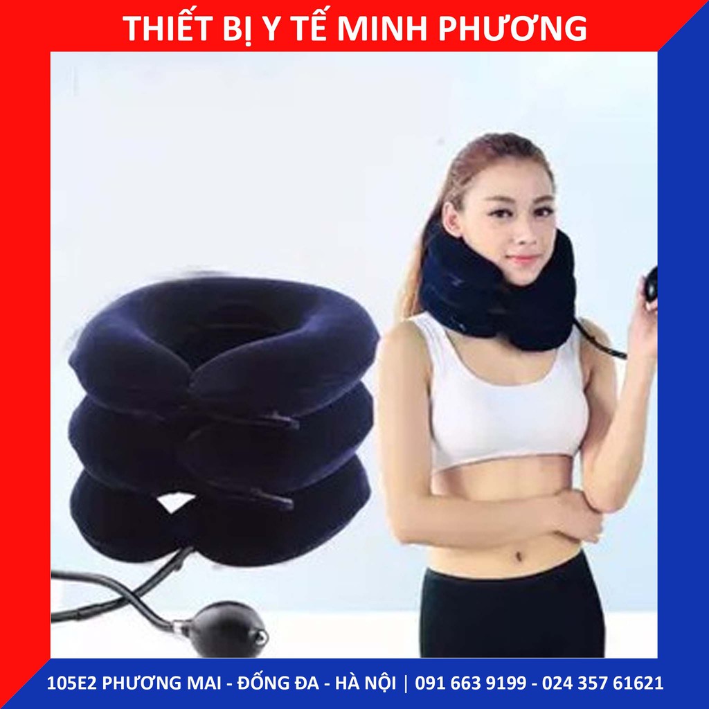 Đai cổ bơm hơi LUCASS hỗ trợ đốt sống cổ