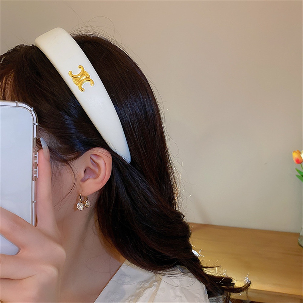 Retro High-end Feel Headband Light Luxury PU Leather Hair Accessories French Hair Band