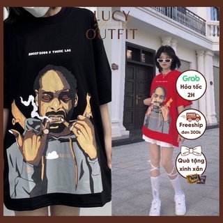 Áo phông, áo thun T Lào phong cách ulzzang Hàn Quốc tay lỡ form rộng unisex Lucy Outfit