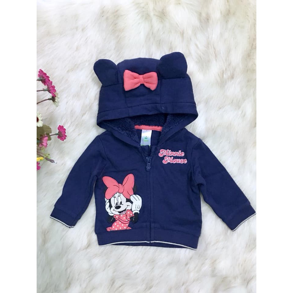 Áo khoác nỉ Disney màu tím than có mũ