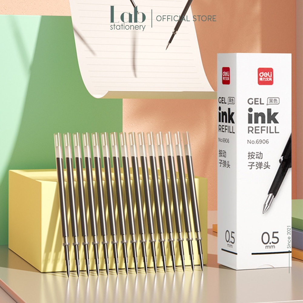 Ngòi Bút Mực Gel Deli 6906 Thay Thế Cho Bút Bi Bấm Labo