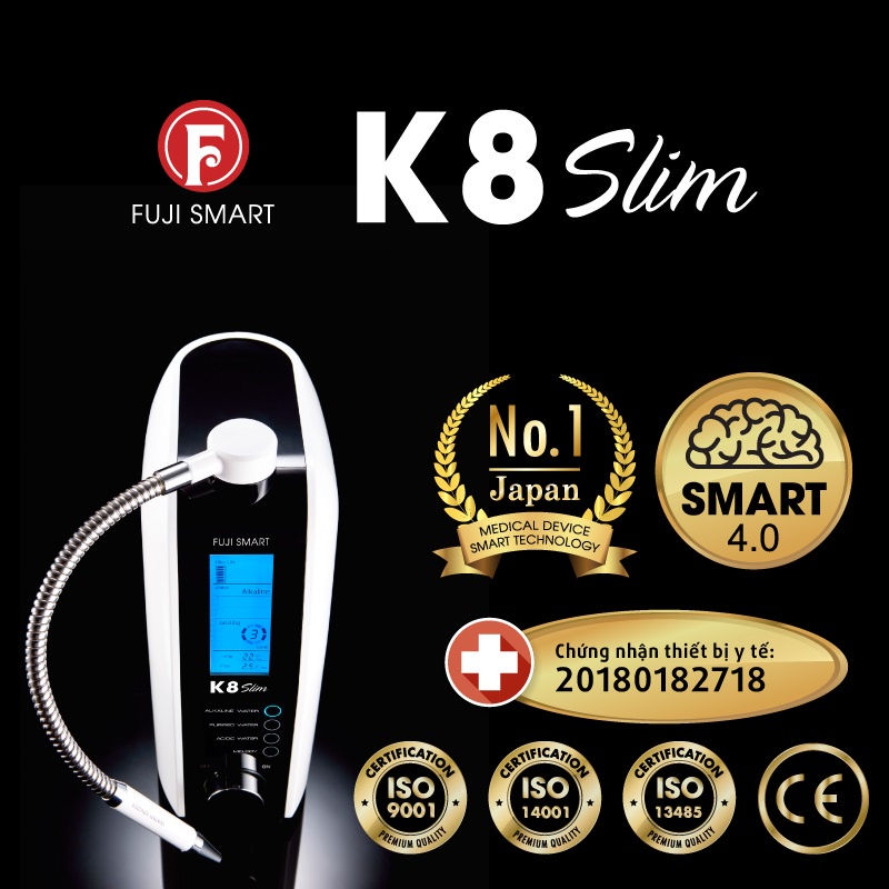 Máy lọc nước ION Kiềm Fuji Smart K8 Slim