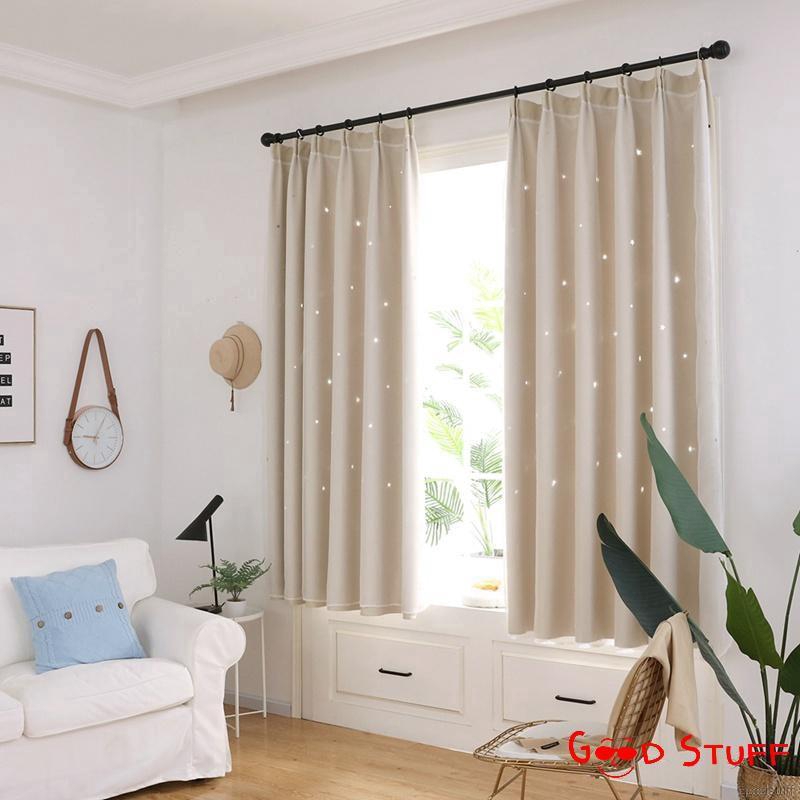 Rèm cửa họa tiết ngôi sao lấp lánh xinh xắn dùng trang trí nội thất