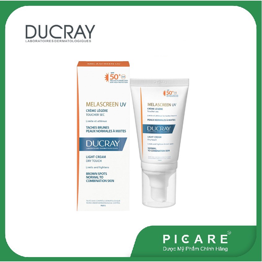 Kem Chống Nắng Giảm Đốm Nâu Ducray Melascreen UV Light Cream SPF50+ 40ml