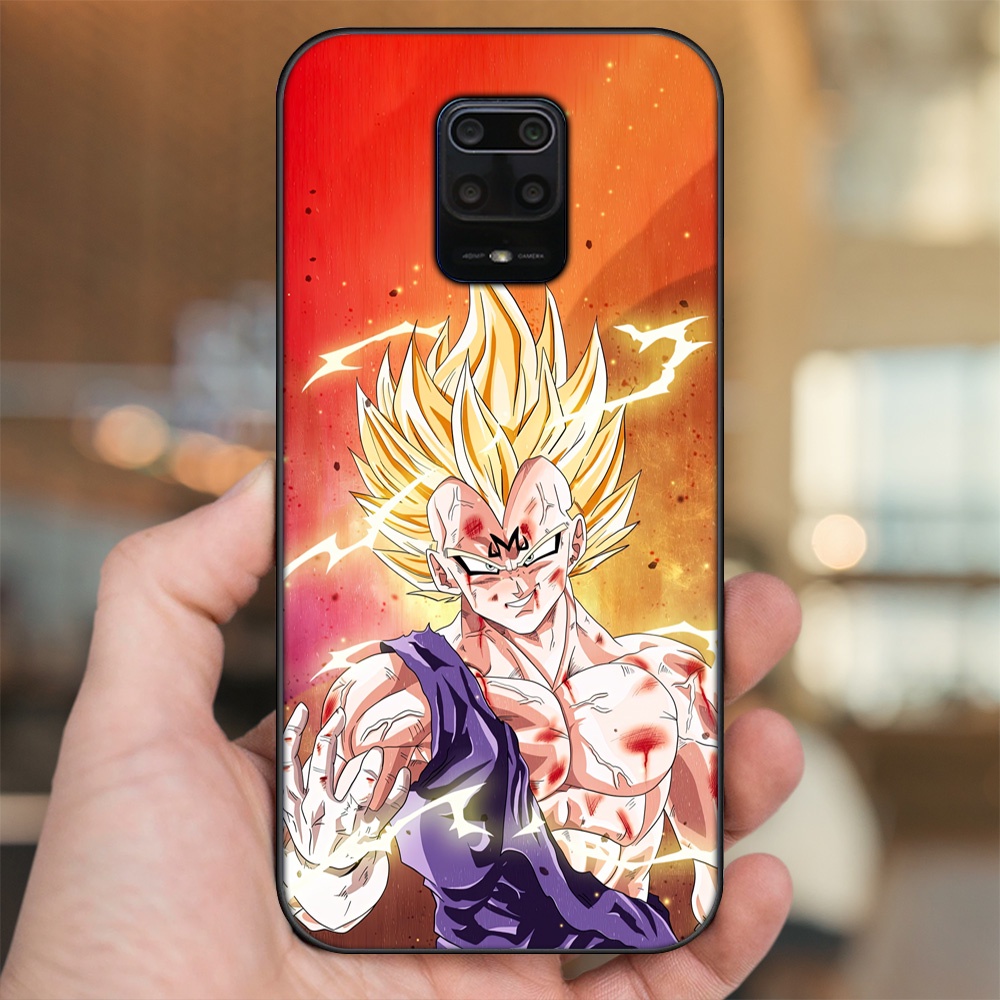 Ốp lưng Xiaomi Redmi Note 9s, Note 9 Pro viền đen in hình Vegeta Dragon Ball