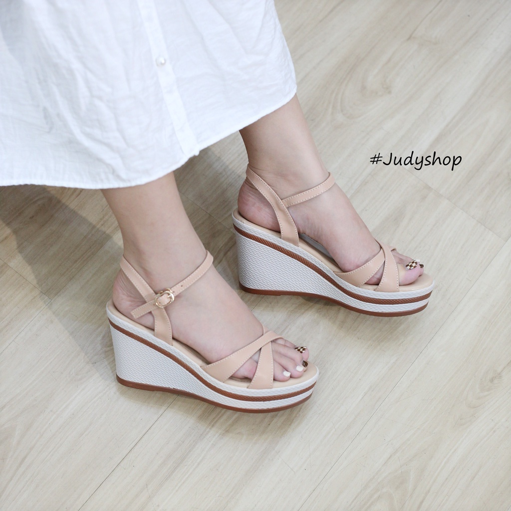 Giày Xuồng KOKOSHI Da Mềm Đế Siêu Nhẹ Dây Chéo Tính cao 9p VNXK