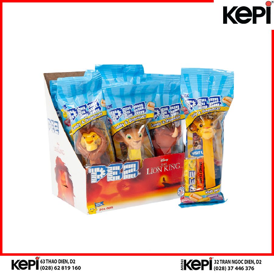 Kẹo Pez Nhân Vật Hoạt Hình Vua Sư Tử /Kẹo Pez Lion King 17g